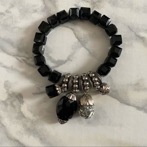 Jet cut crystal bracelet